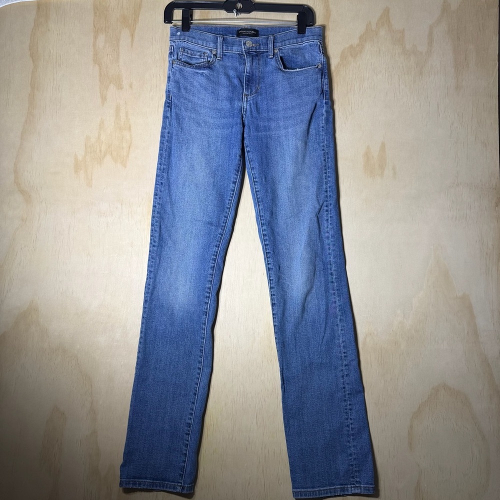 Banana Republic Premium Denim Girlfriend Jeans Women’s 27L Long Medium Wash‎